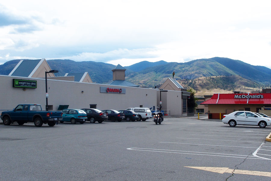 Parking lot Penticton McDonald`s and weight loss clinic